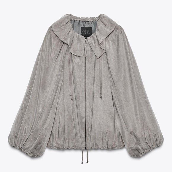 Zara Flowy Bomber Jacket - Picture 1 of 5